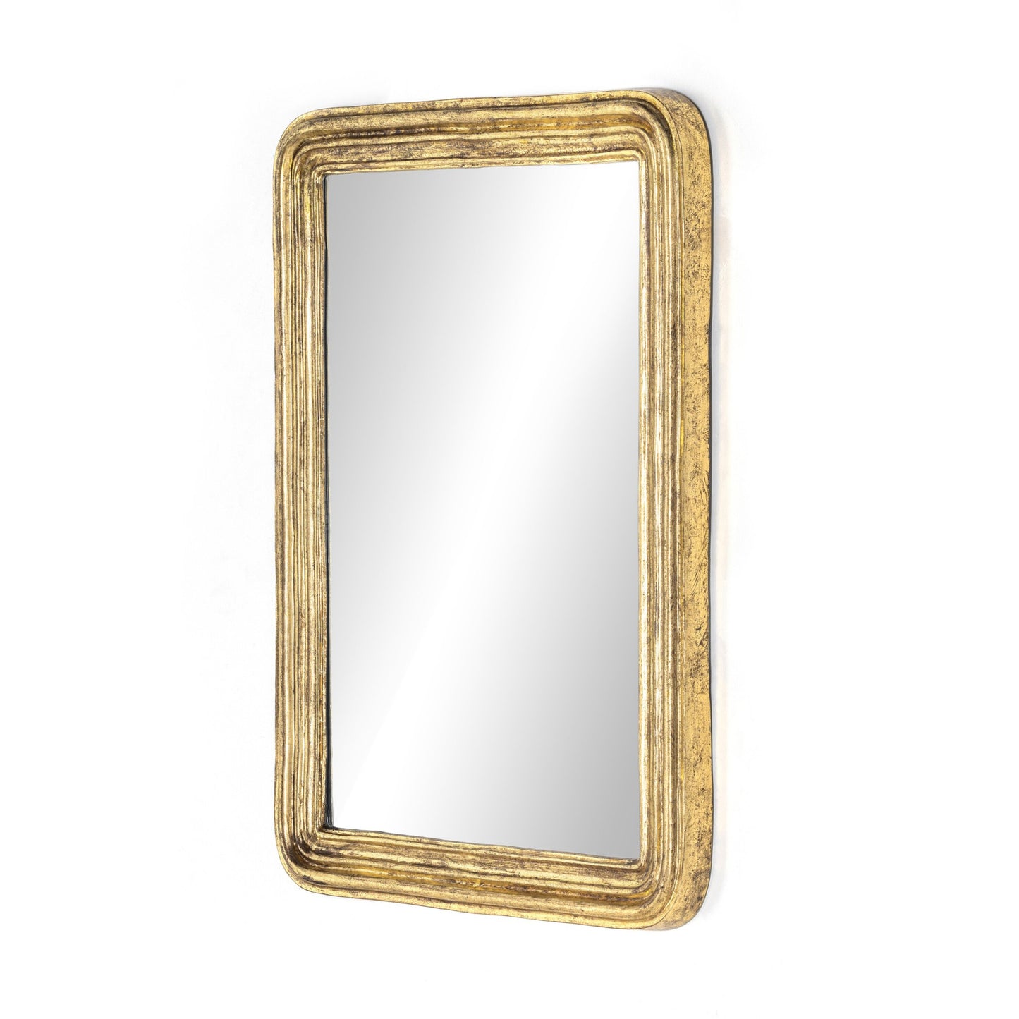Vintage louis mirror: antiqued gold leaf