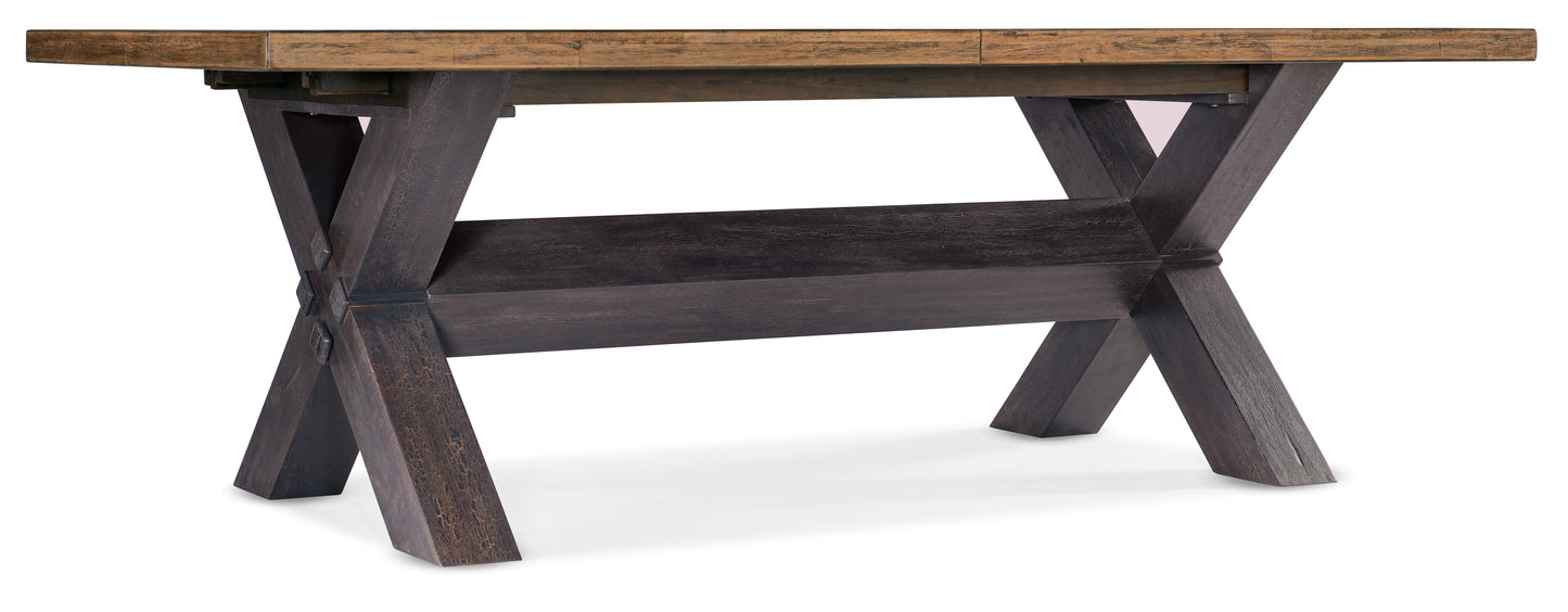 Big sky trestle dining table w/2-20in leaves