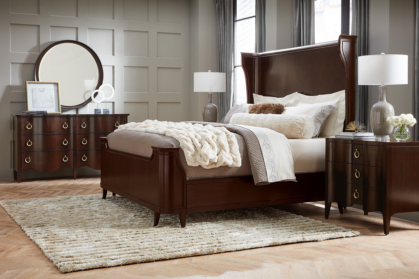 Bella donna king panel bed