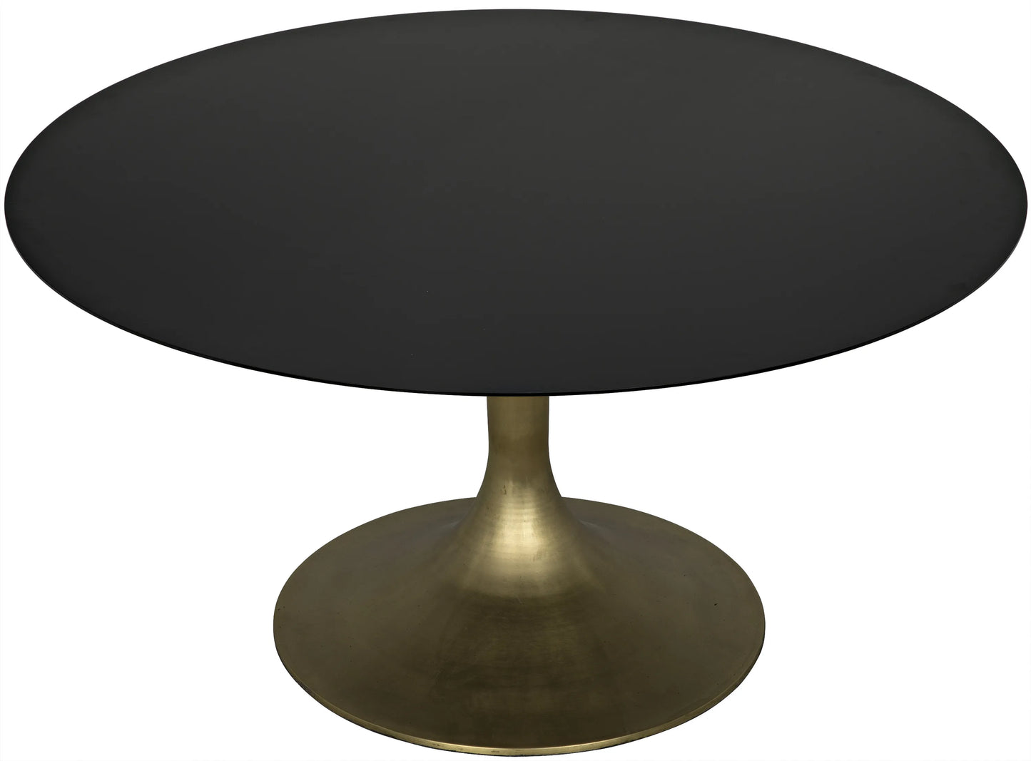 Herno table, steel with brass finished base