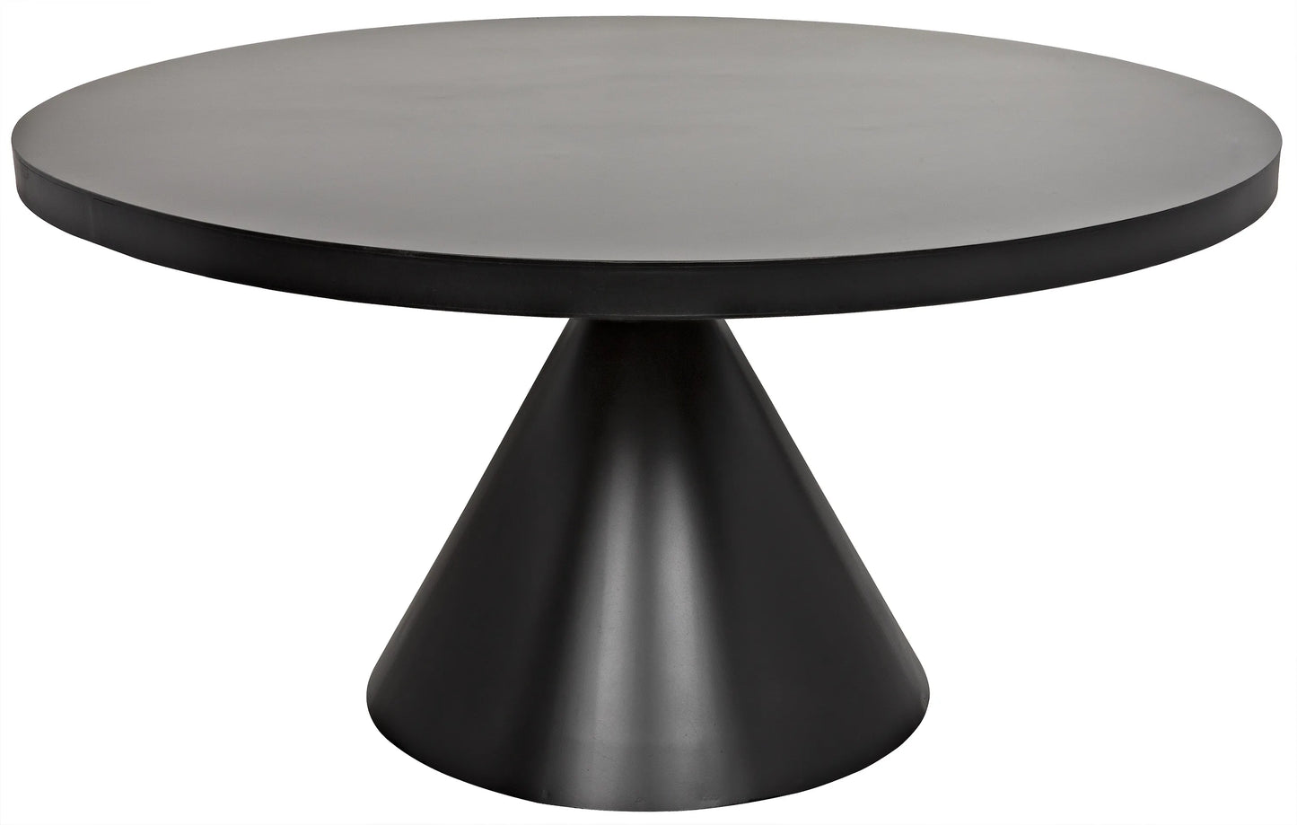 Cone dining table, black steel