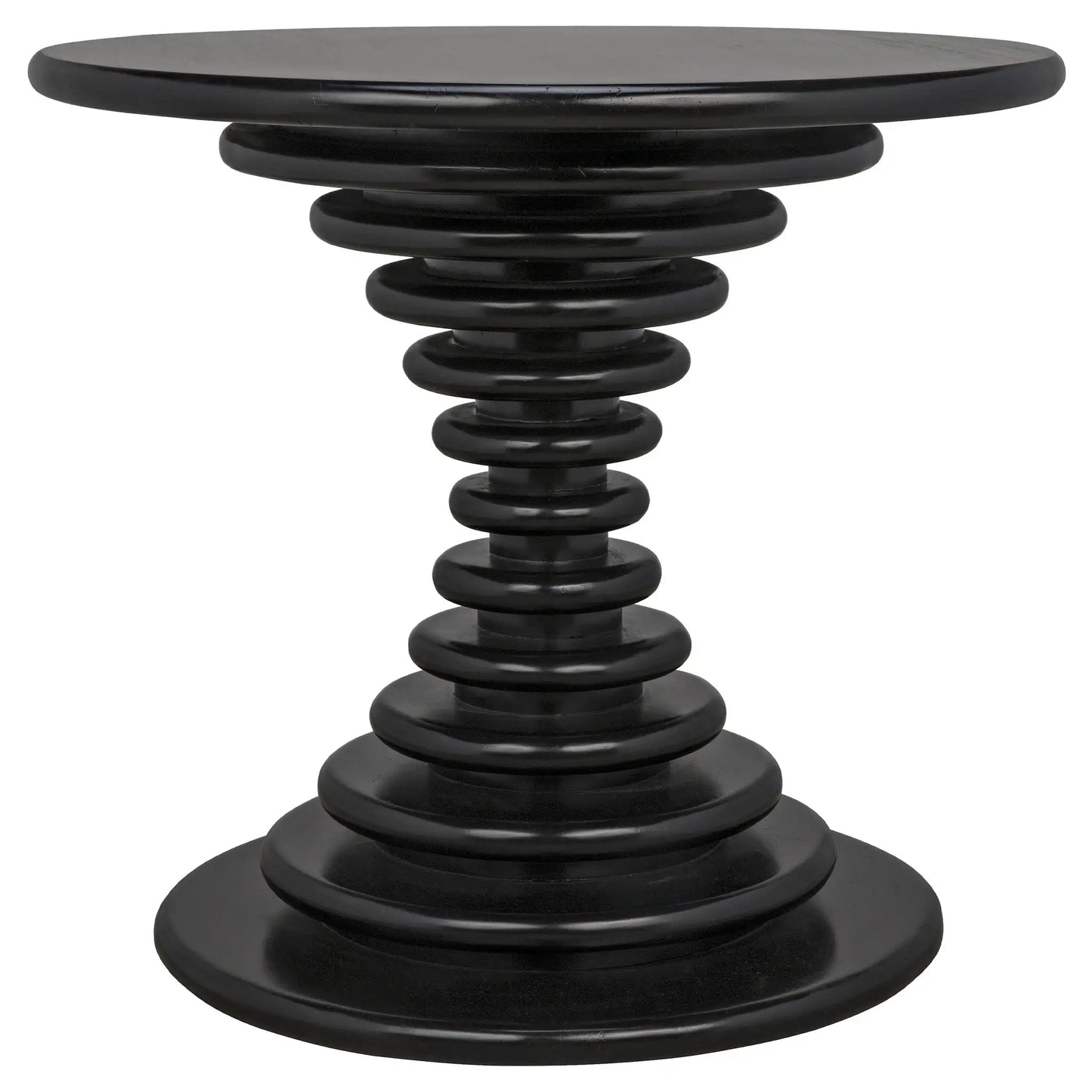 Scheiben side table, hand rubbed black