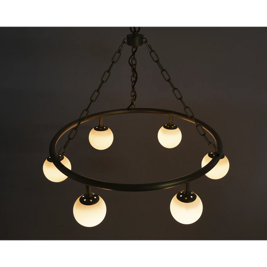 Modena chandelier, small, metal with brass finish