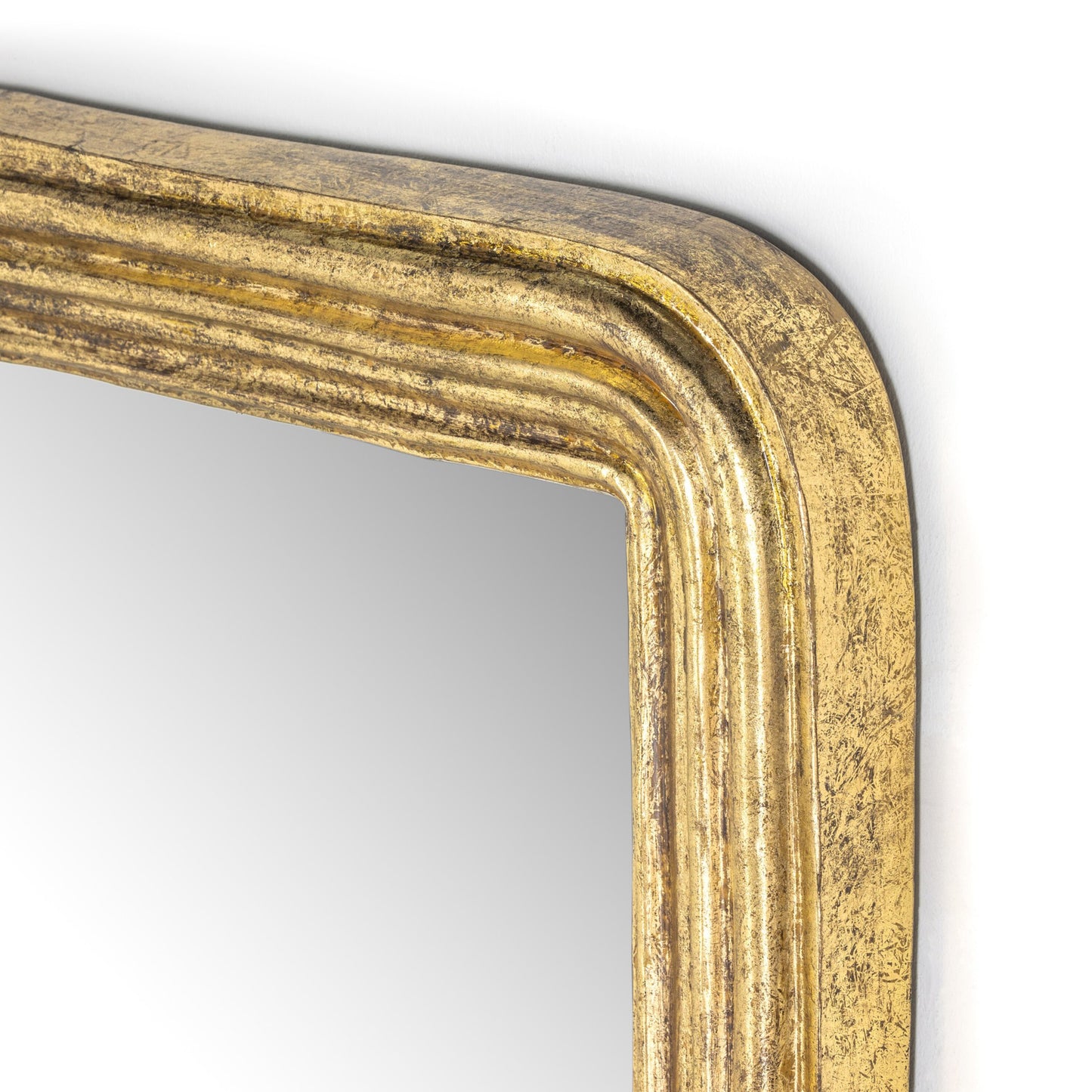 Vintage louis mirror: antiqued gold leaf