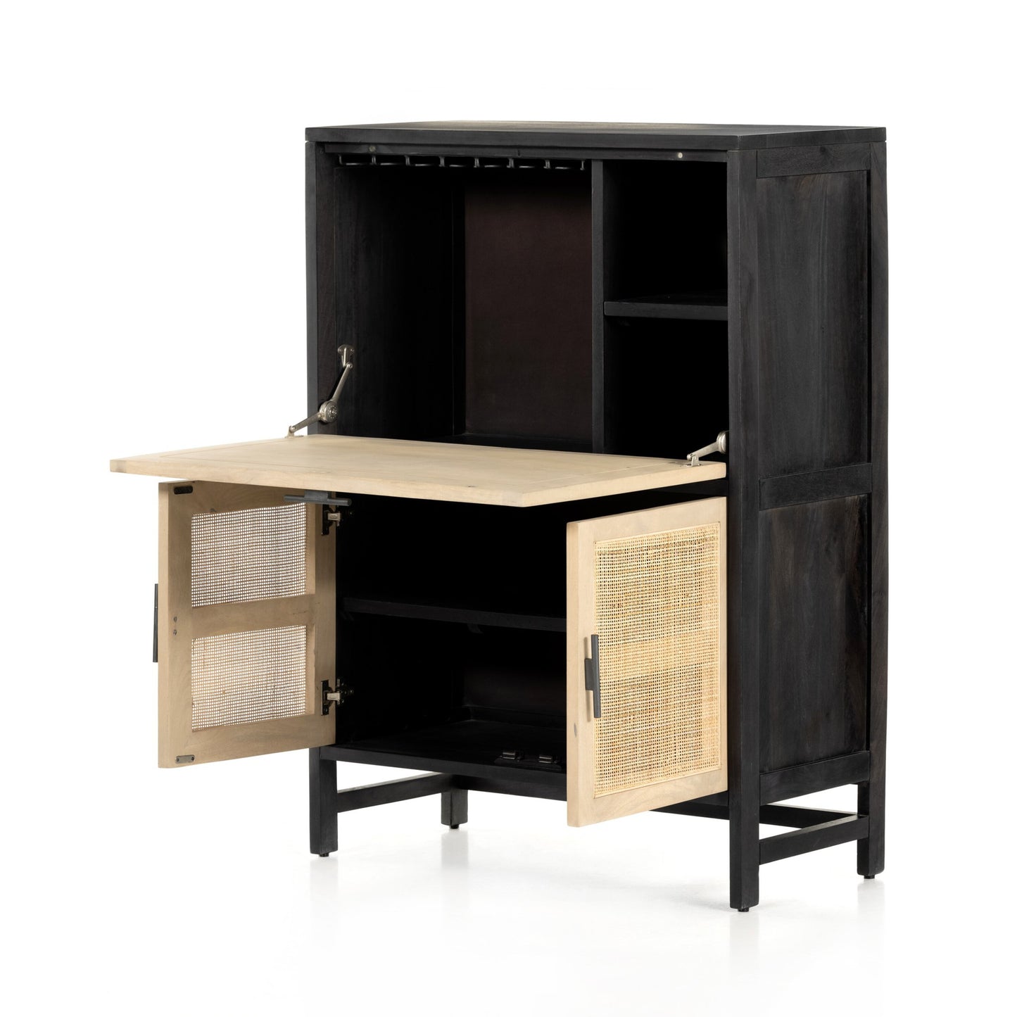 Caprice bar cabinet-natural cane