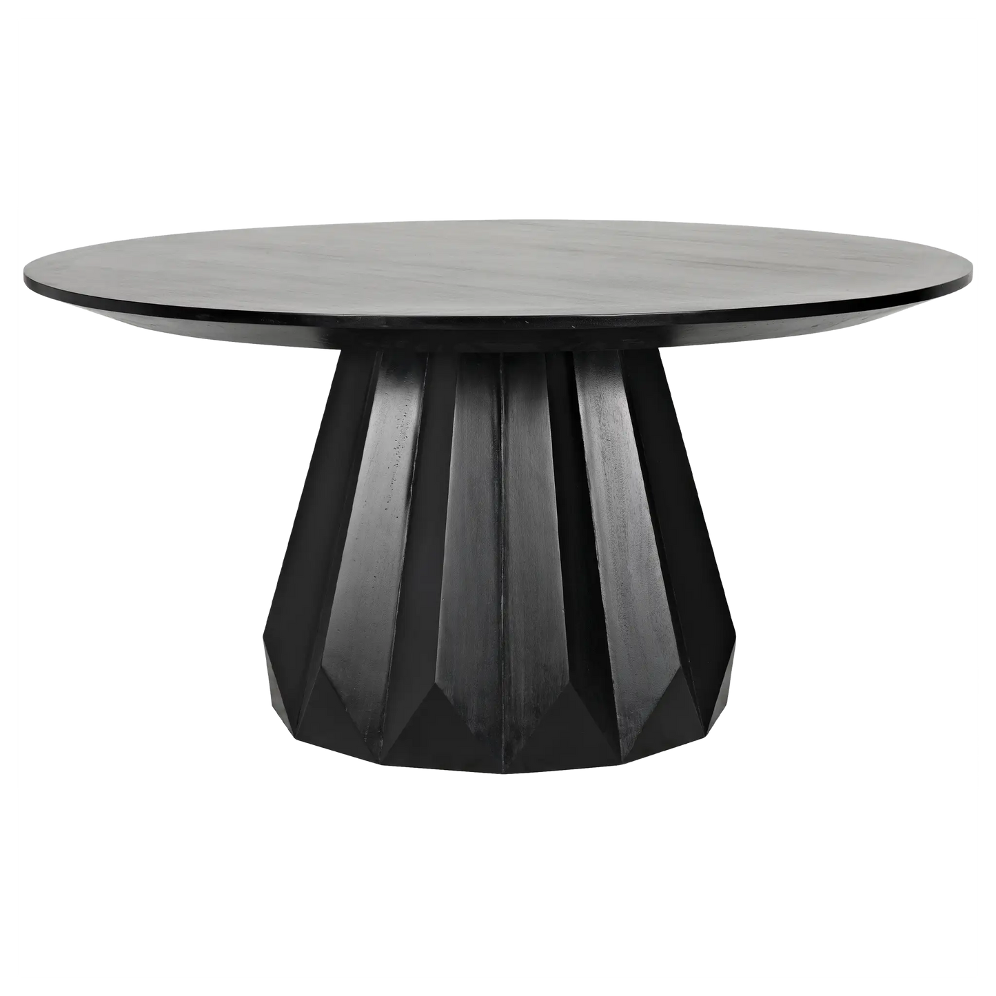 Brosche dining table, hand rubbed black