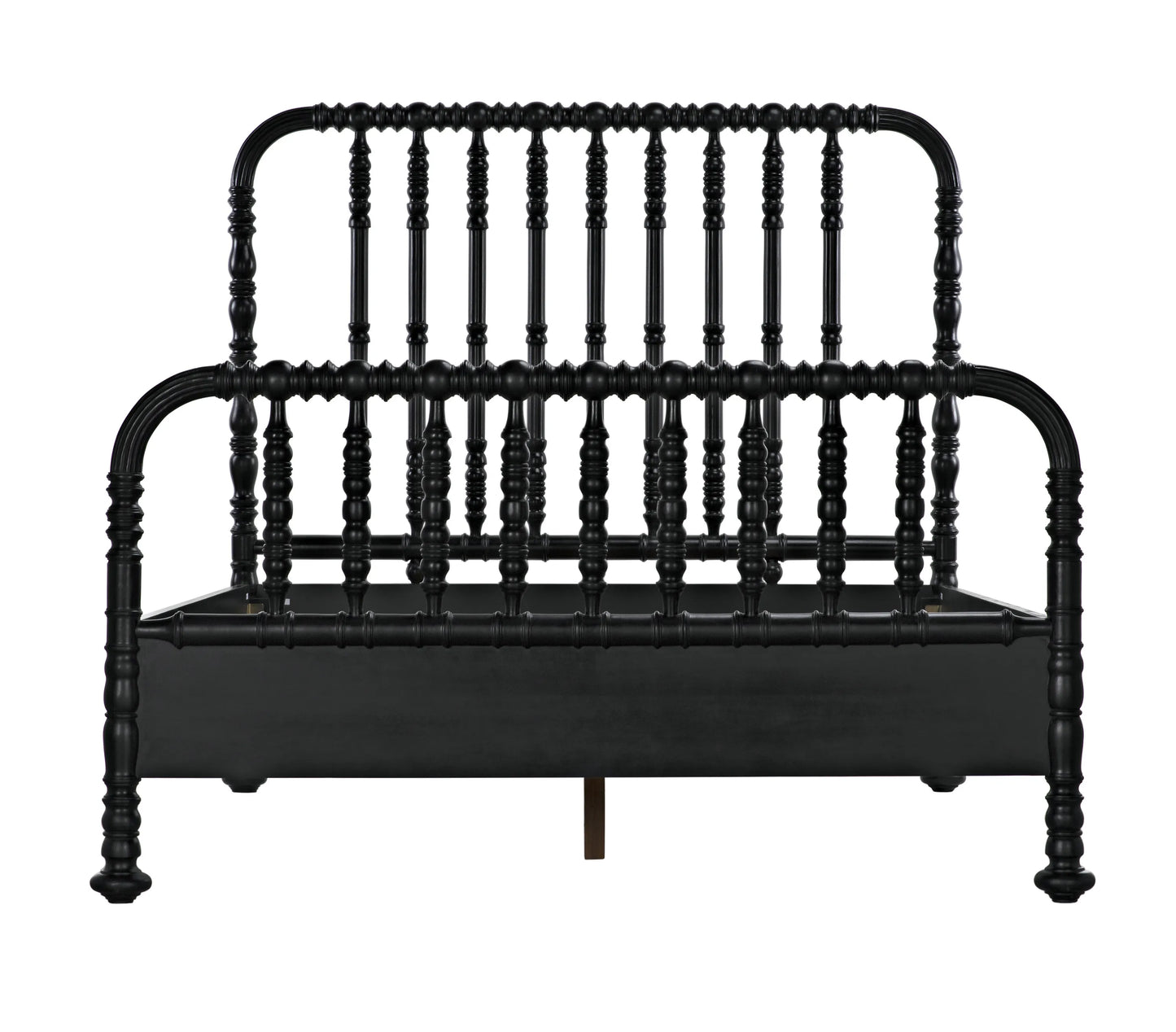 Bachelor bed, queen, hand rubbed black