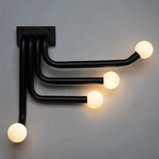 Sweeny sconce, black metal