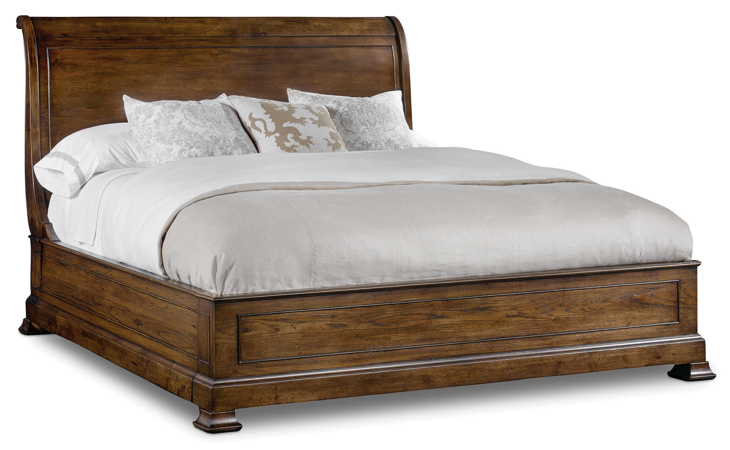 Archivist queen sleigh bed w/low footboard