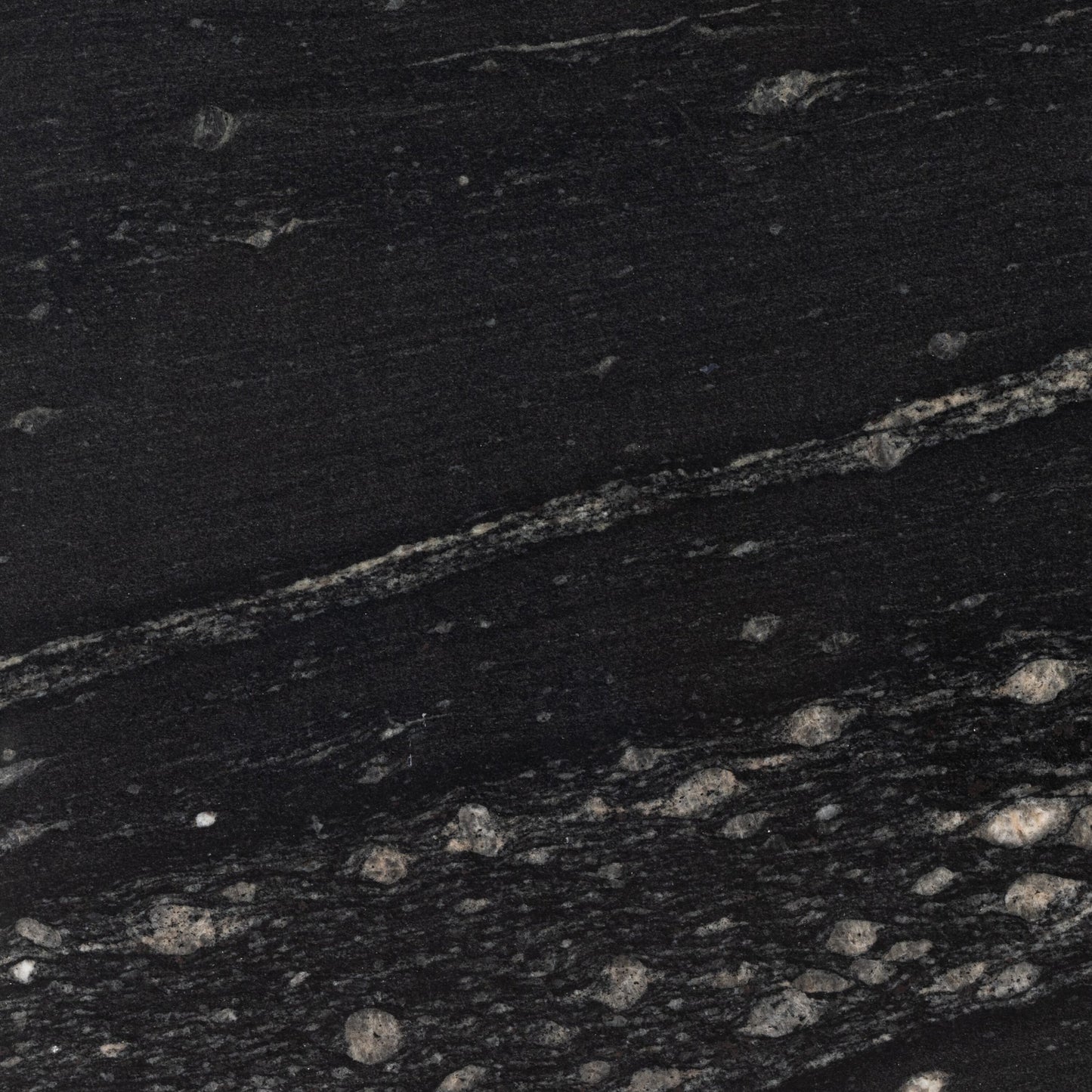 Jasper nightstand: iron matte black-polished black marble
