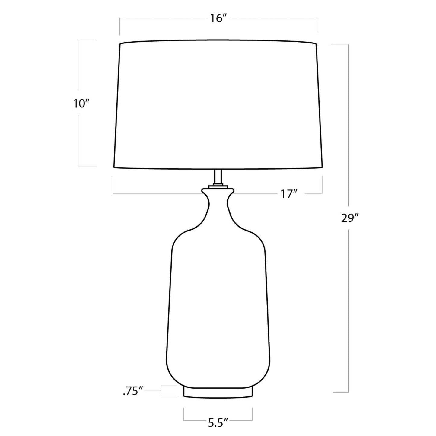 Glace ceramic table lamp