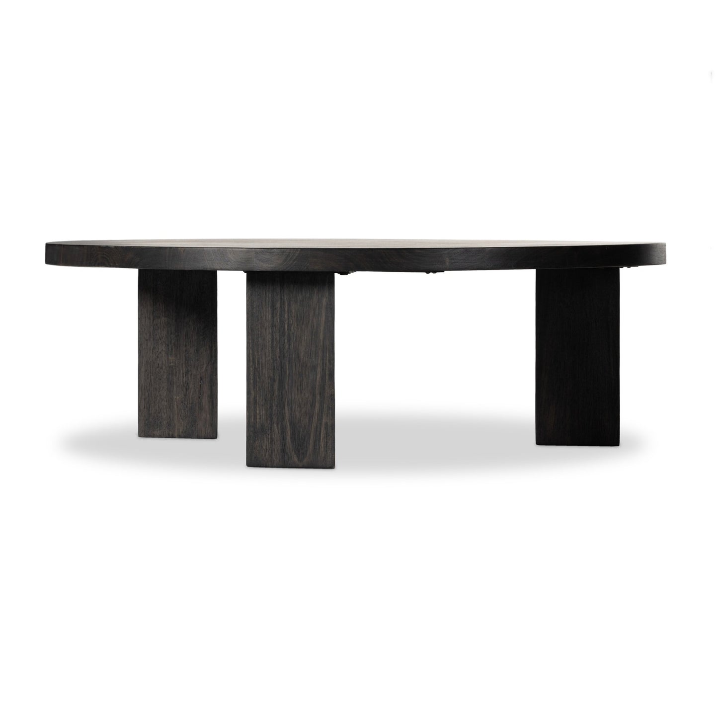 Mesa large round coffee table-ebony