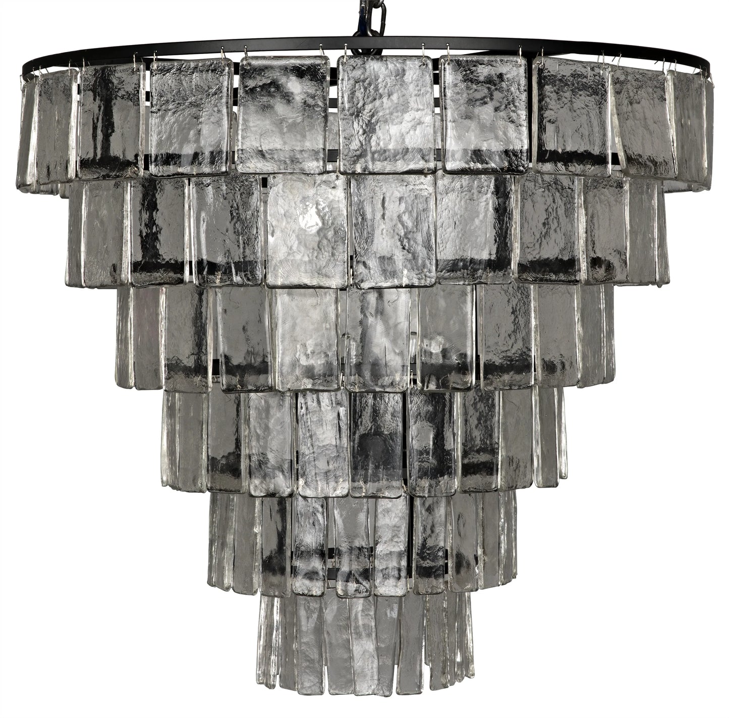 Carnegie chandelier, large, black steel