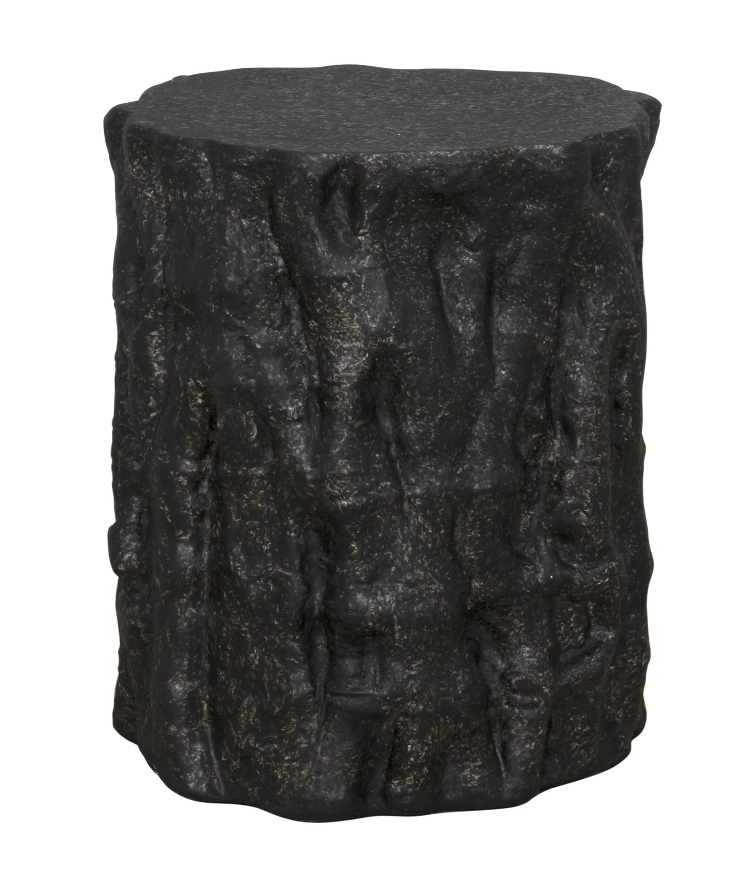 Damono stool/side table, black fiber cement