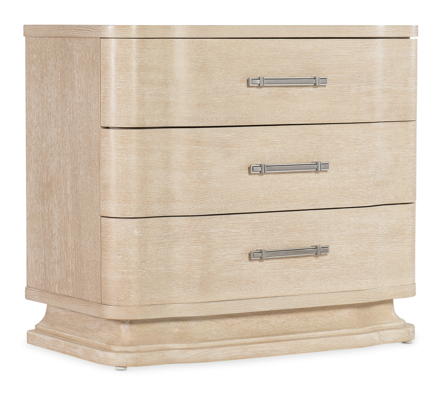 Nouveau chic three drawer nightstand