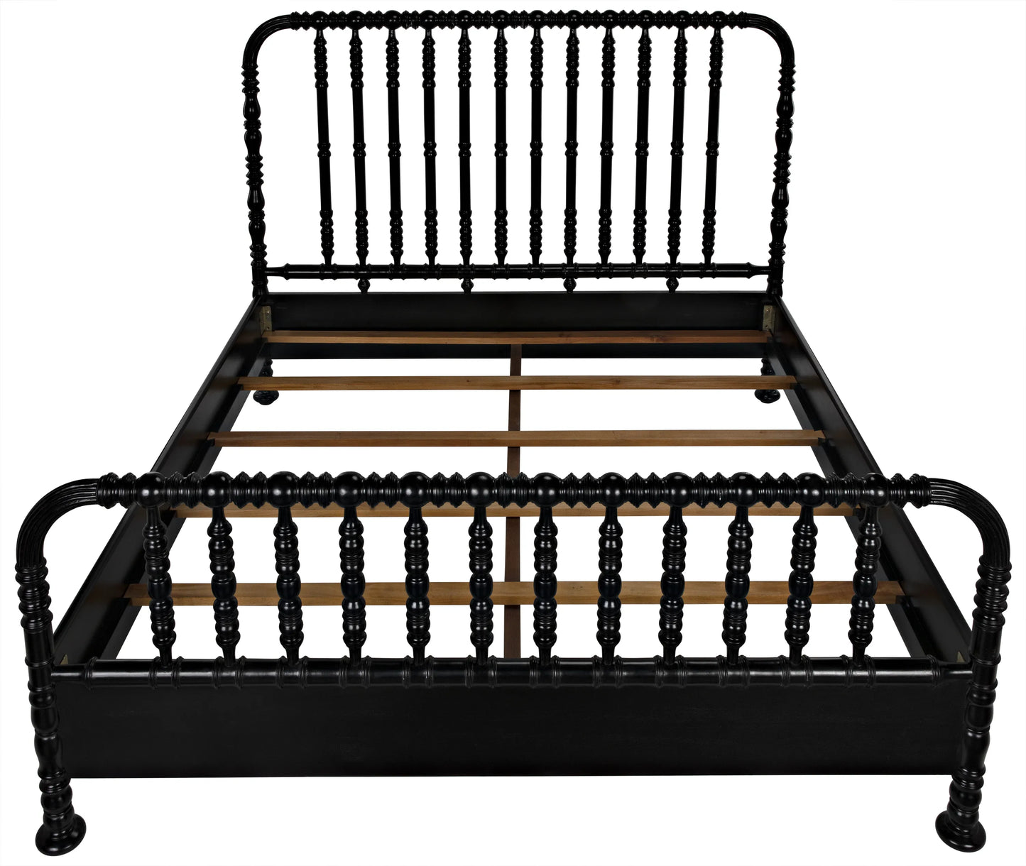 Bachelor bed, eastern king, hand rubbed black