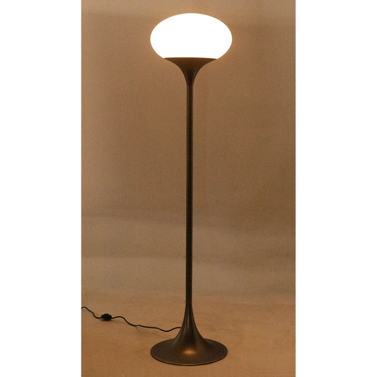 Drop floor lamp, gun metal finish