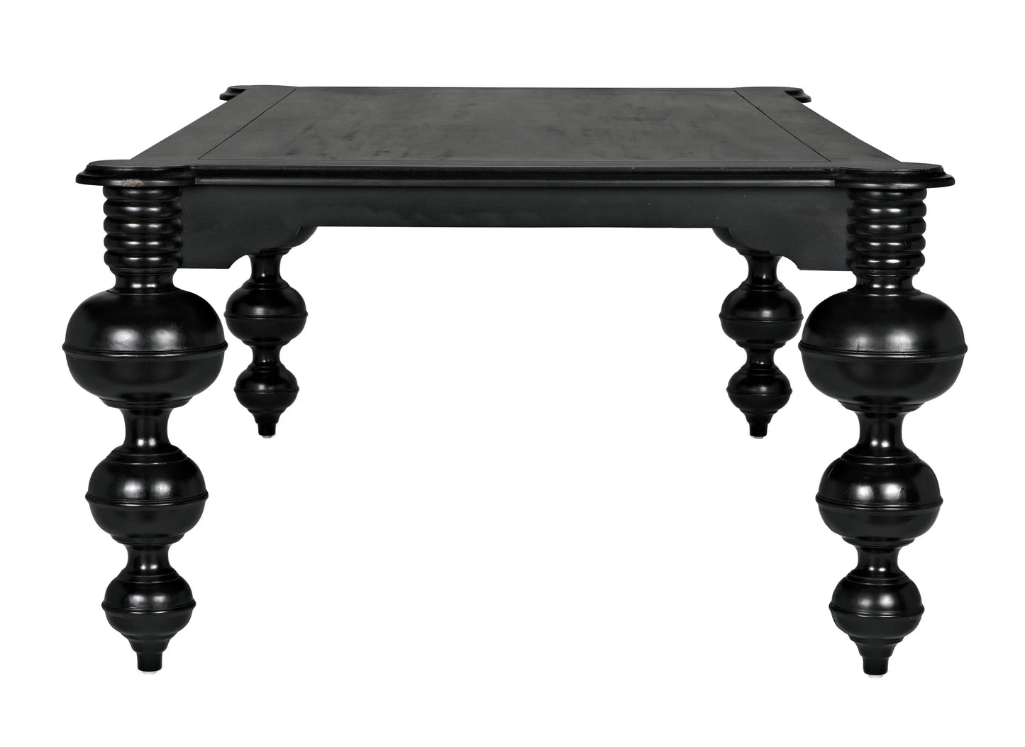 Claudio dining table, hand rubbed black