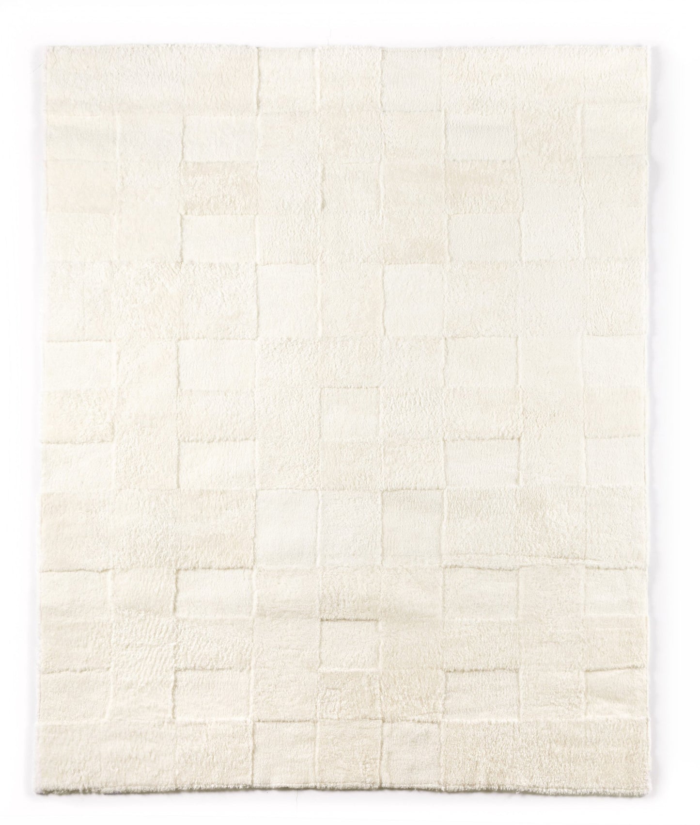 Patchwork shearling rug-cream shorn-9x12