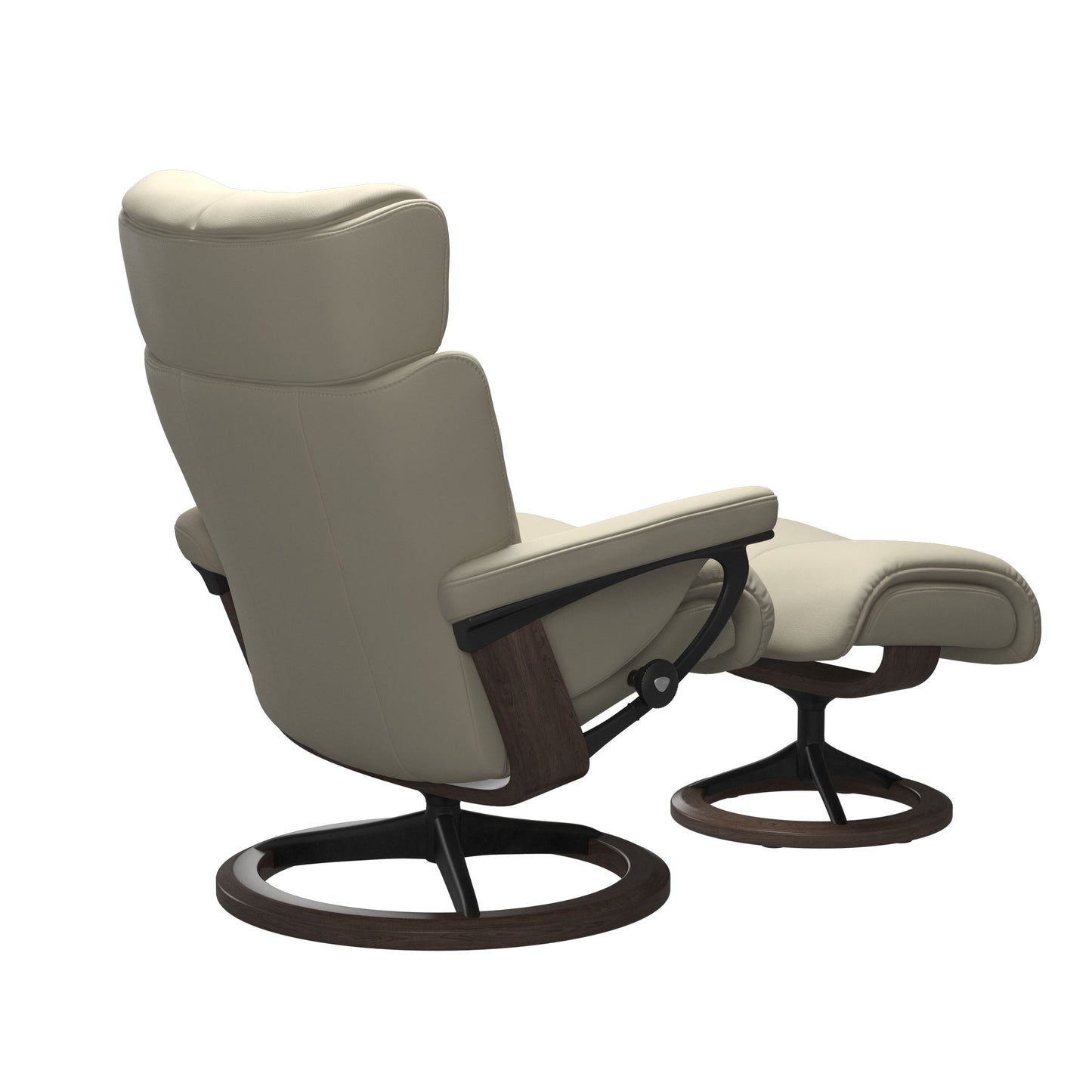 Stressless® magic (s) signature base recliner with ottoman