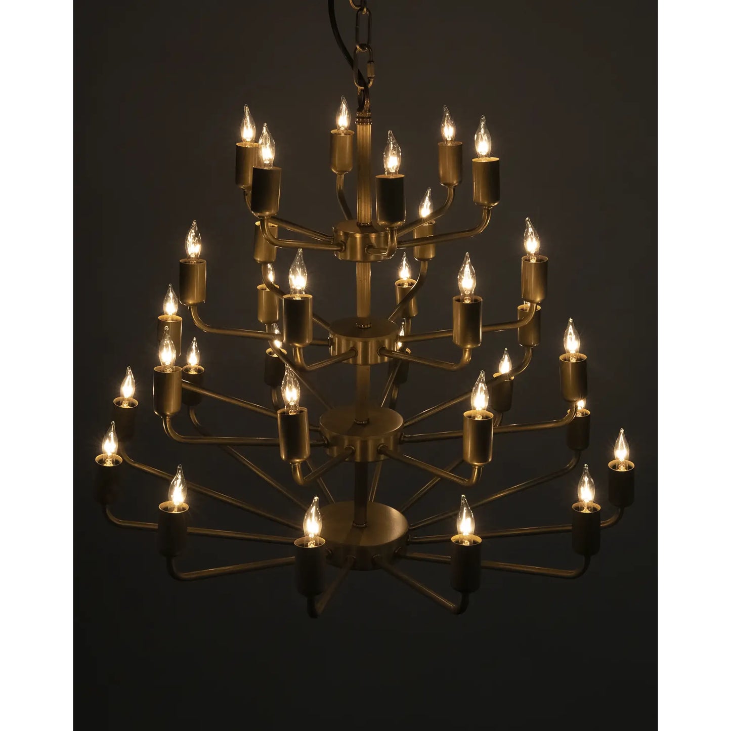 Montoro chandelier, antique brass