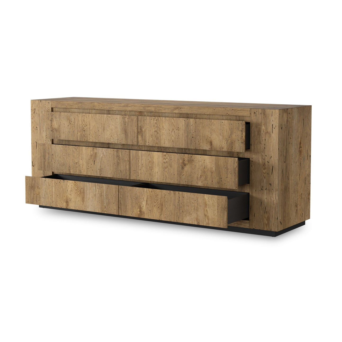 Abaso 6 drawer dresser: rustic wormwood oak