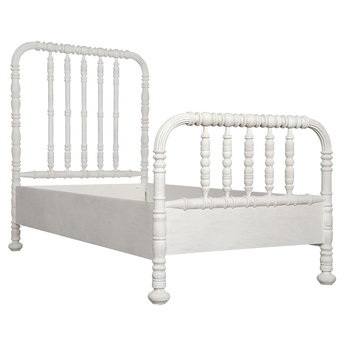 Bachelor bed, queen, white wash