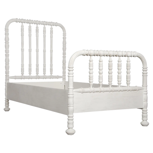 Bachelor bed, queen, white wash