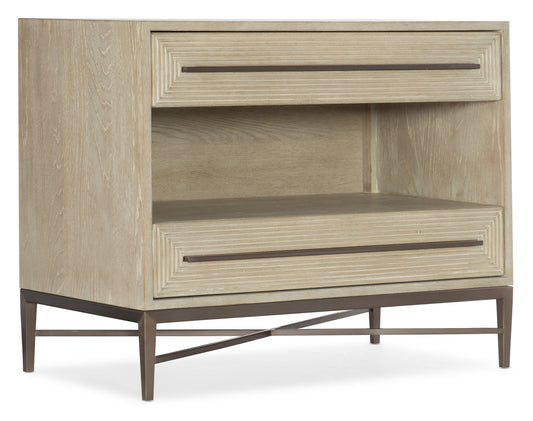 Cascade two-drawer nightstand