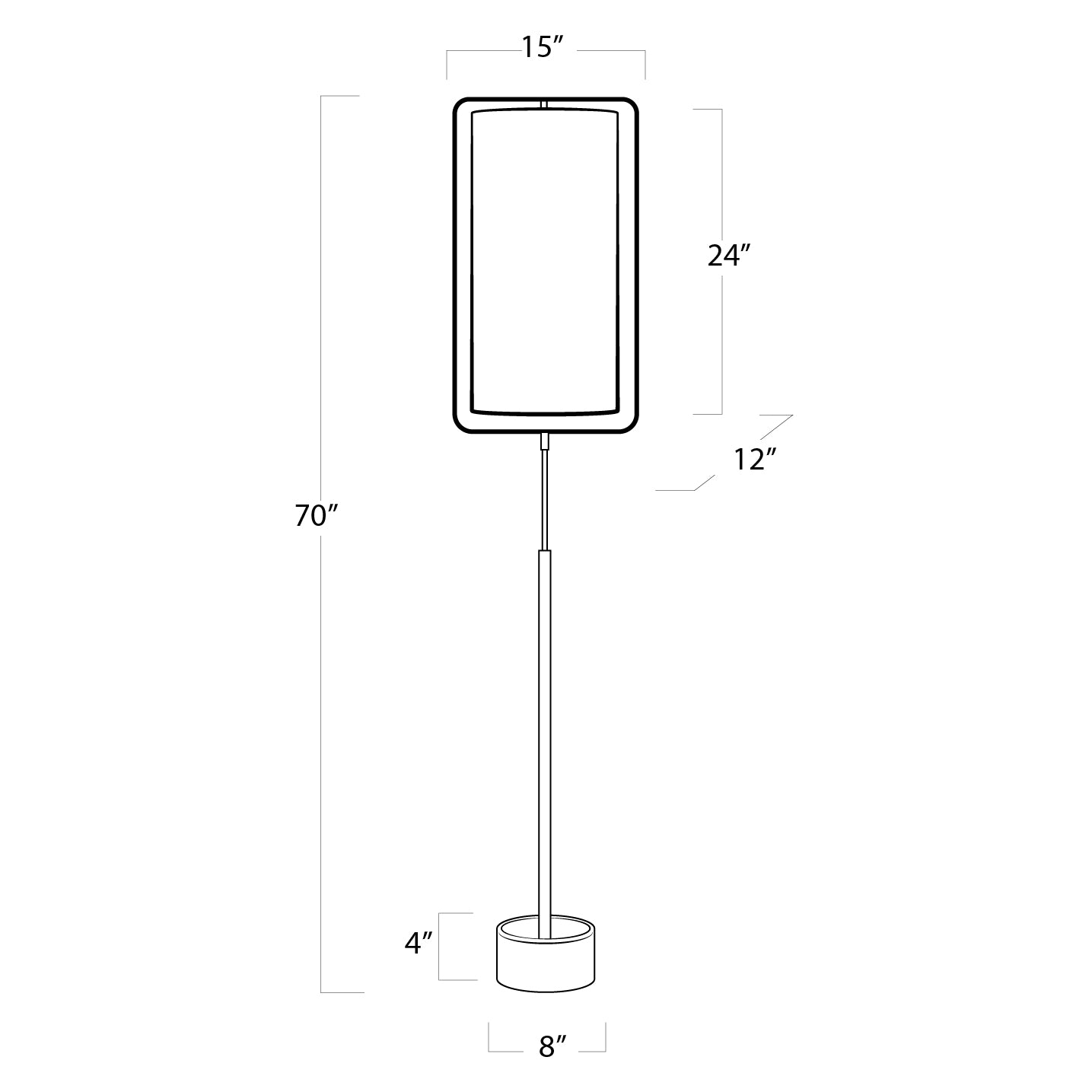 Geo rectangle floor lamp