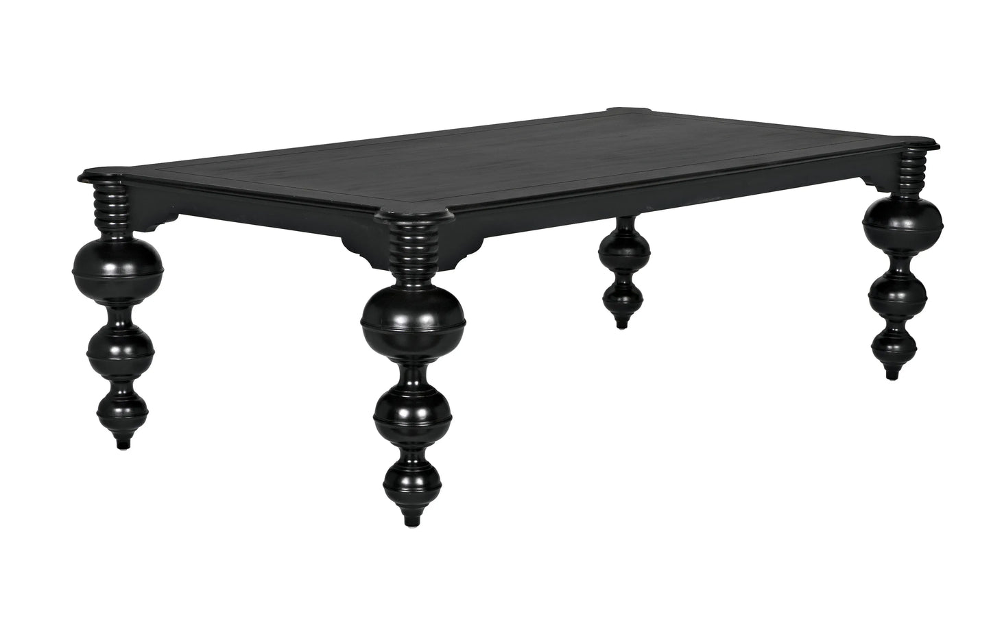 Claudio dining table, hand rubbed black