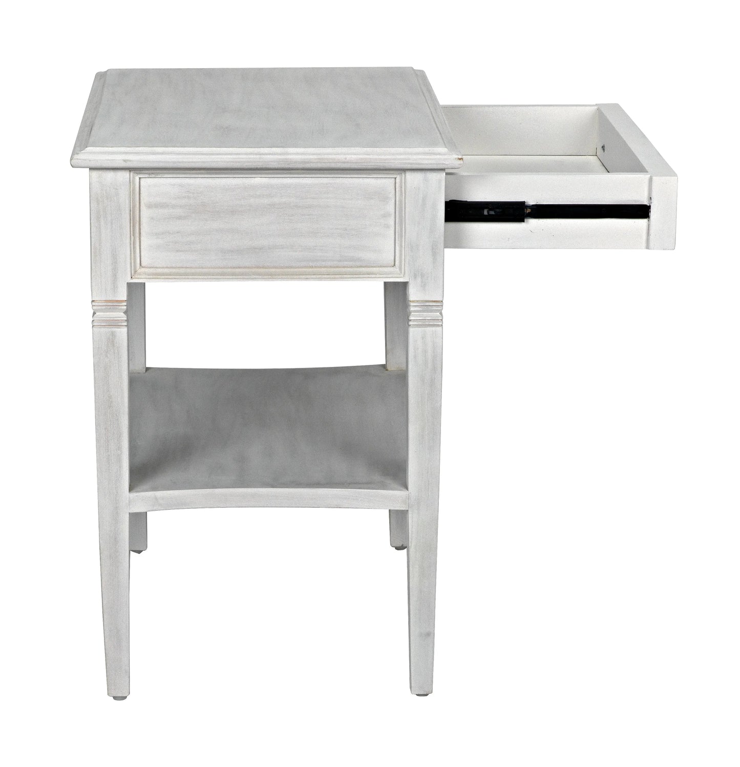 Oxford 1-drawer side table, white wash