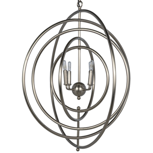 Brooks pendant, metal with antique silver finish