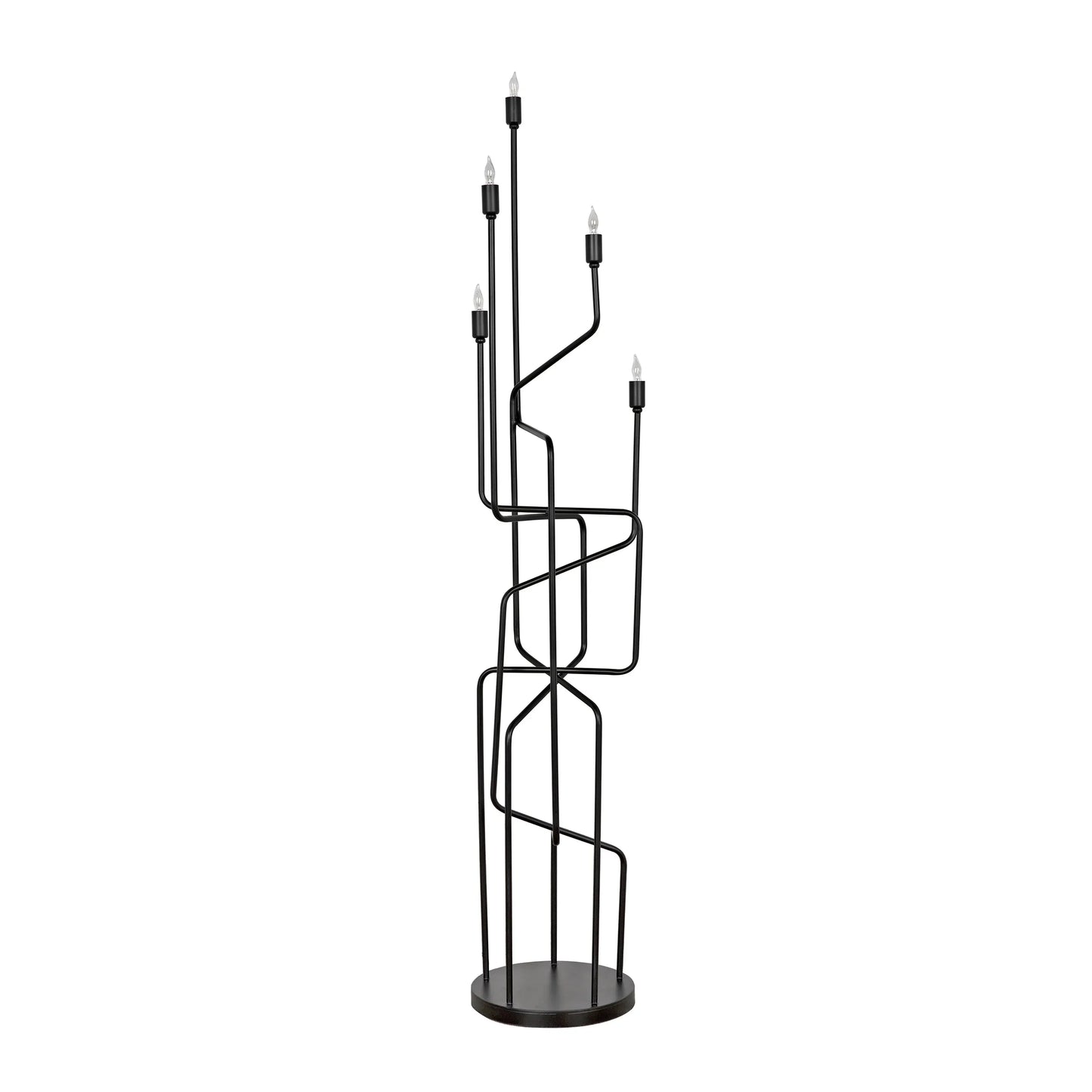 Moriarty floor lamp, black metal