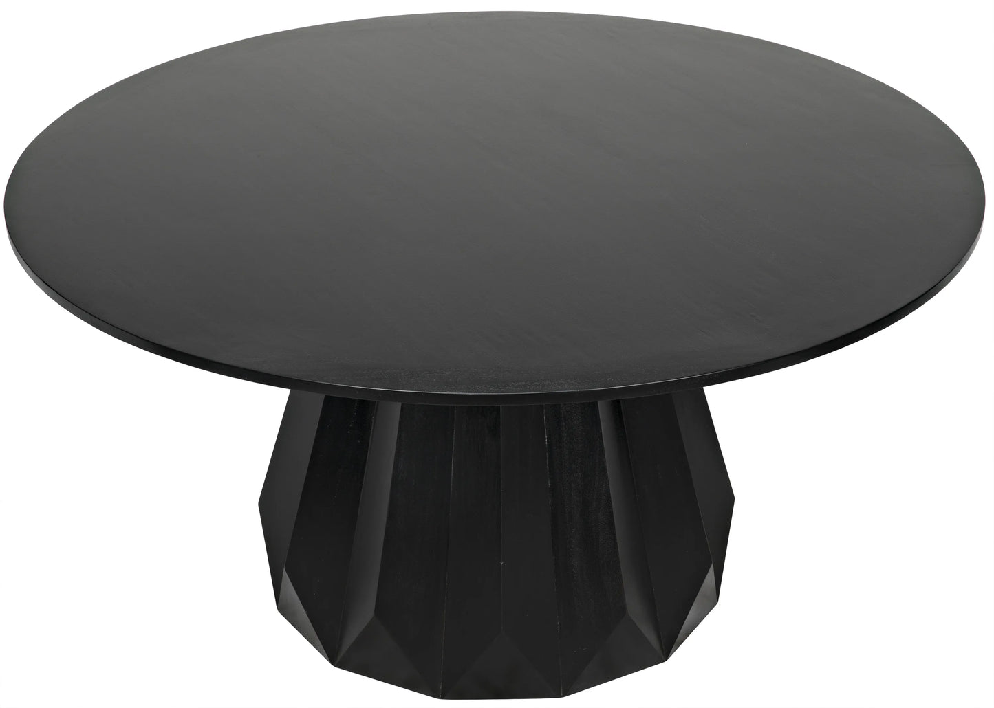 Brosche dining table, hand rubbed black