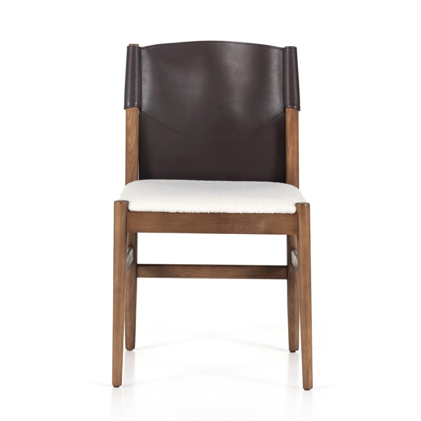 Lulu armless dining chair-espresso lthr