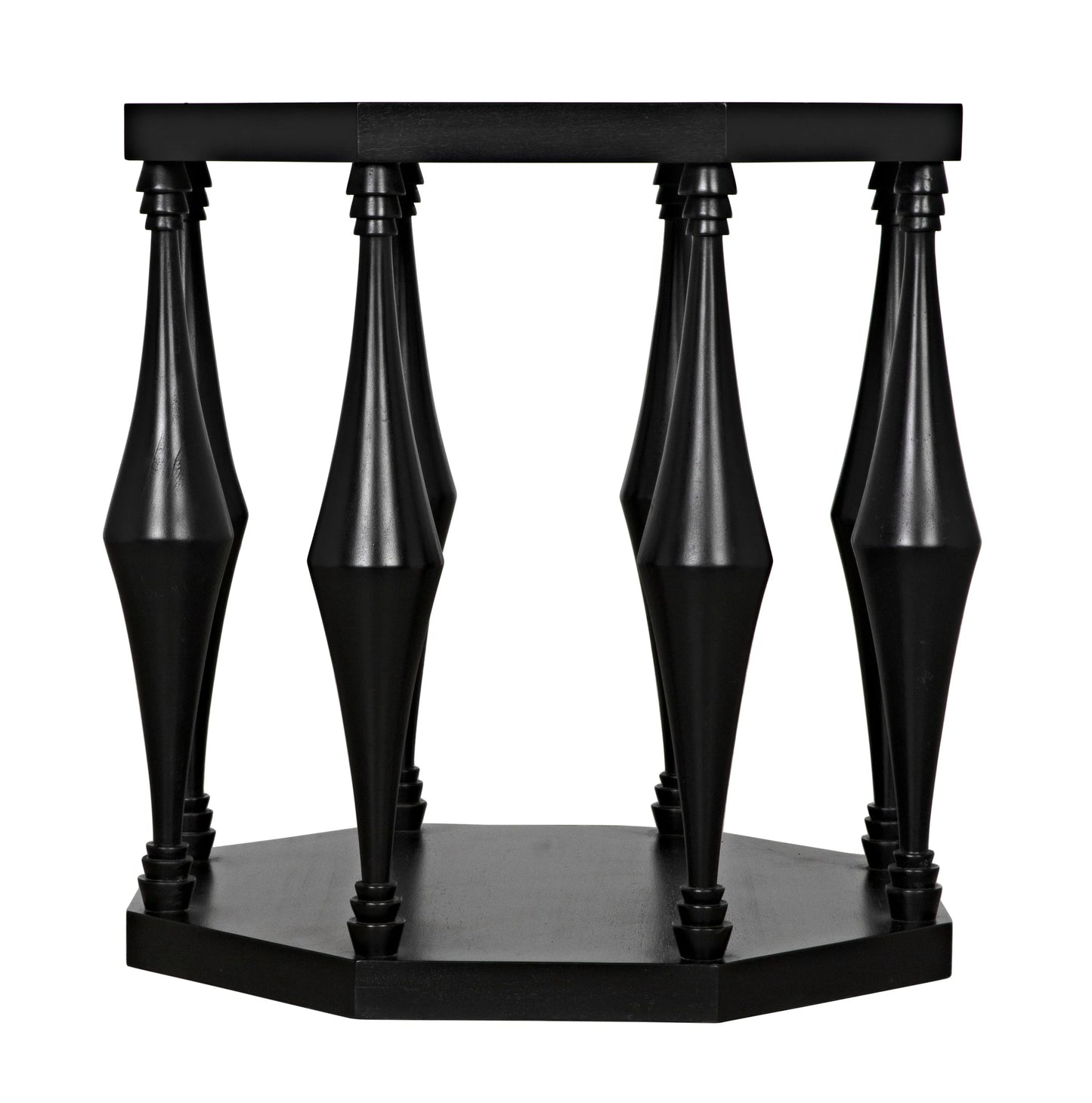 Marceo side table, hand rubbed black