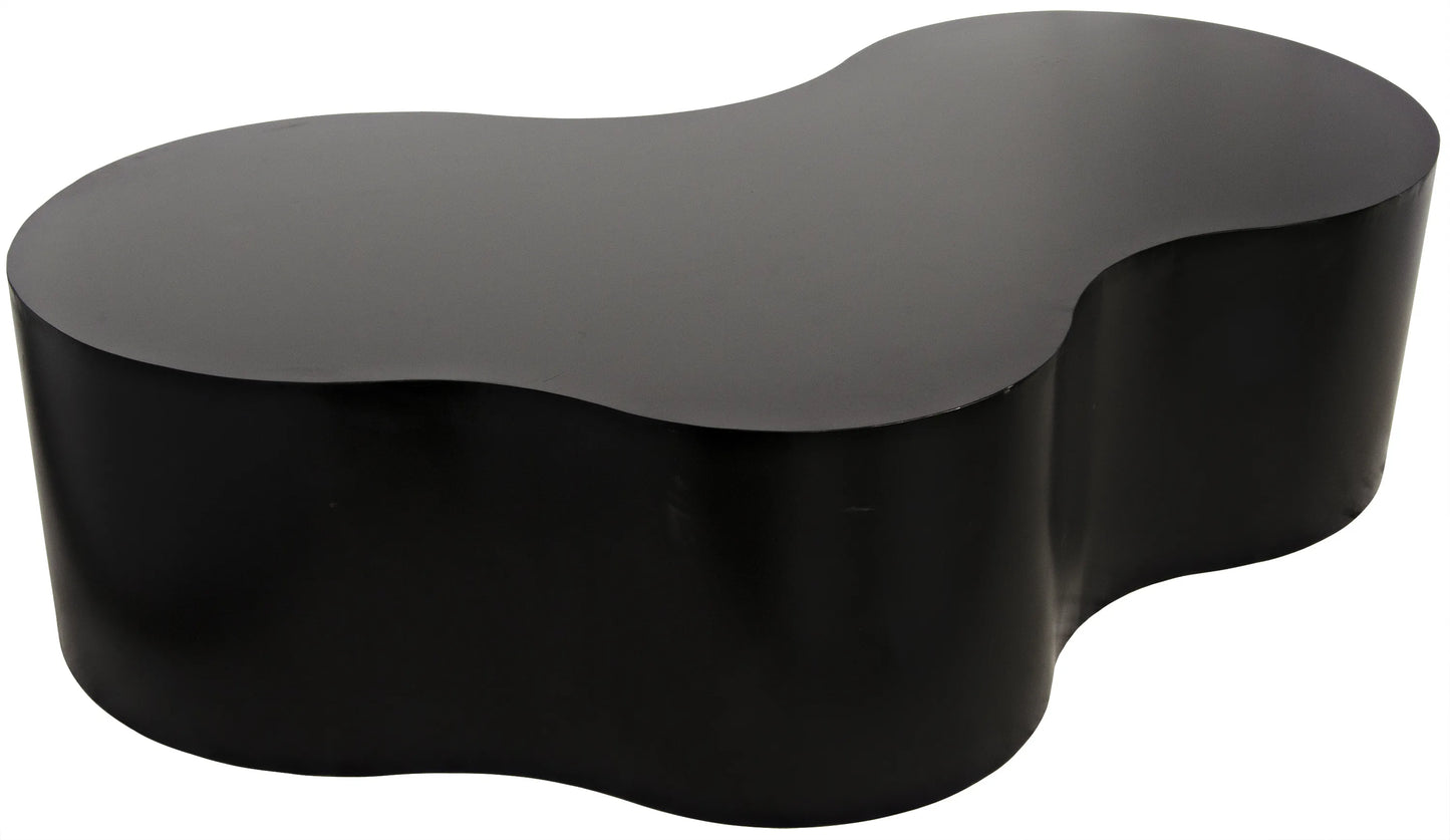 Island coffee table, black steel