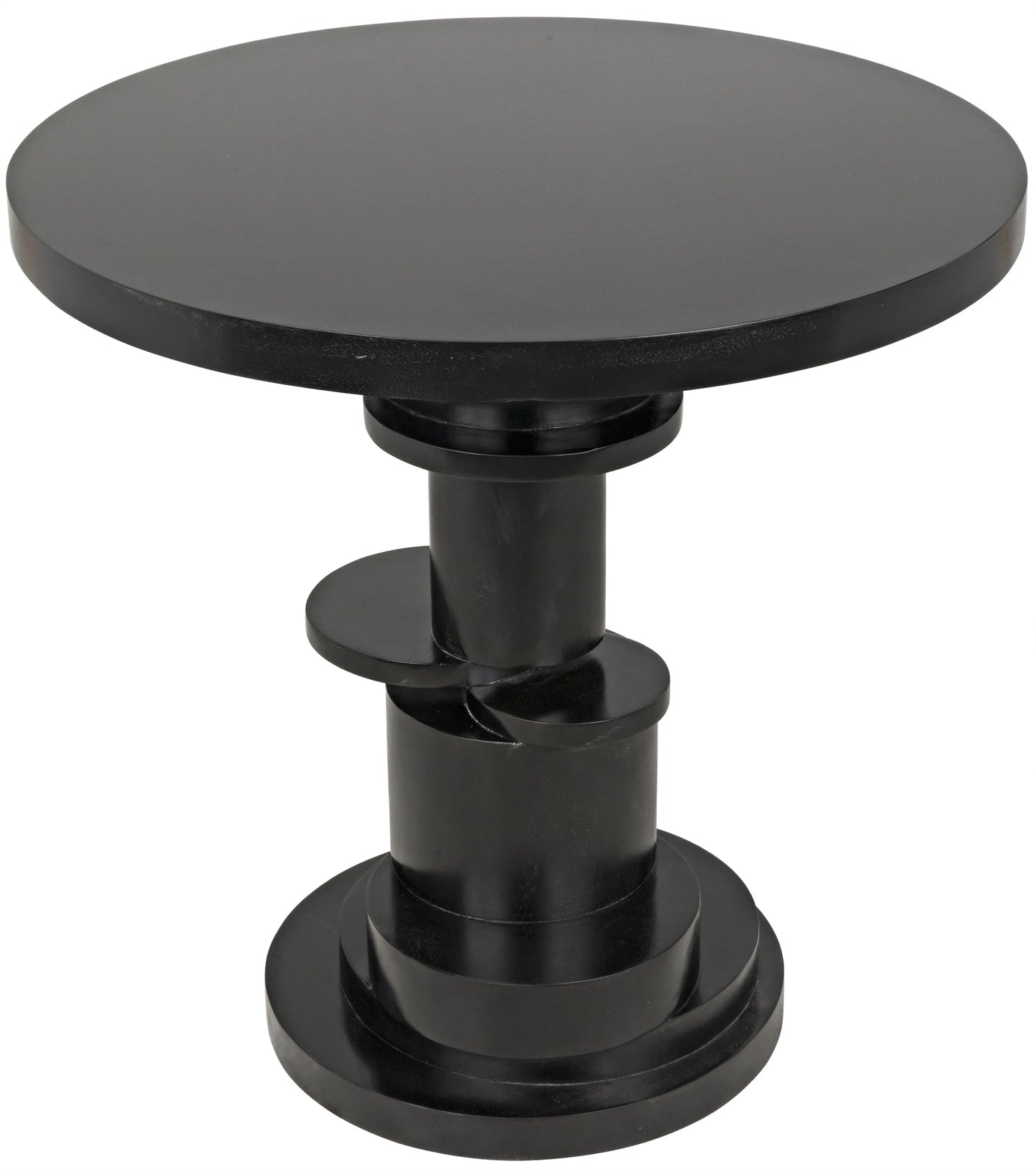 Hugo side table, hand rubbed black