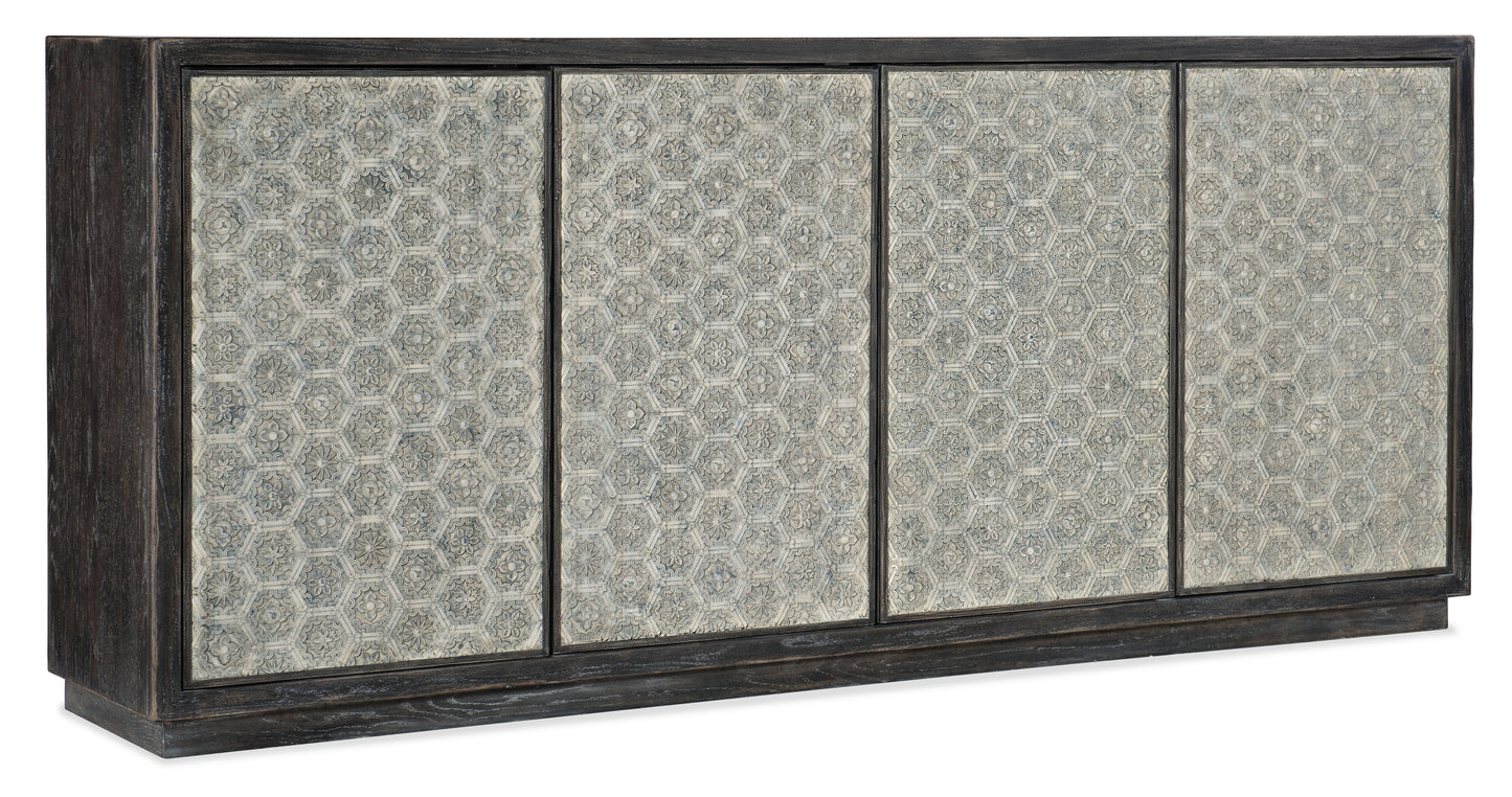 Melange greystone four-door credenza