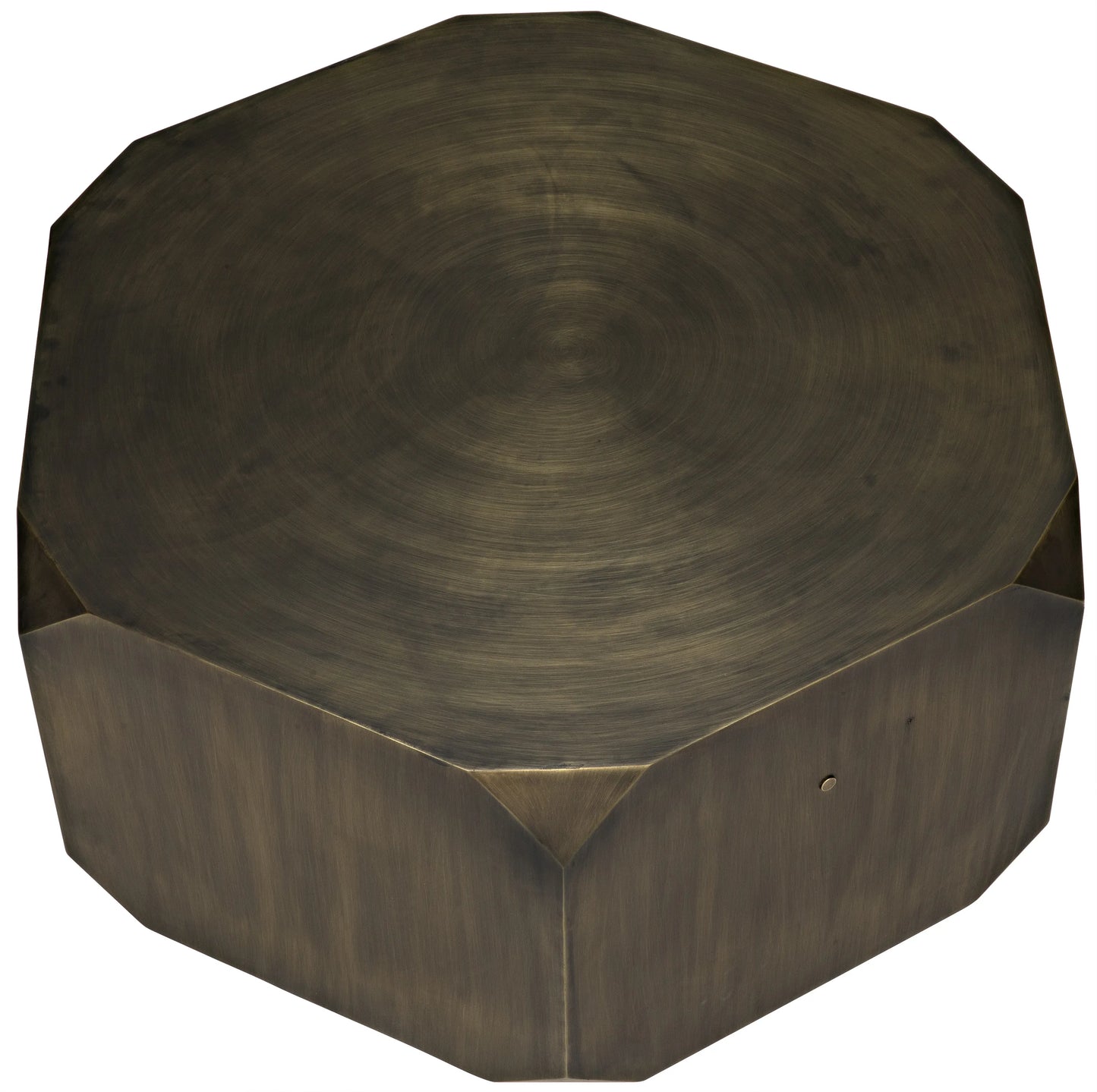 Tytus coffee table, steel with aged brass finish