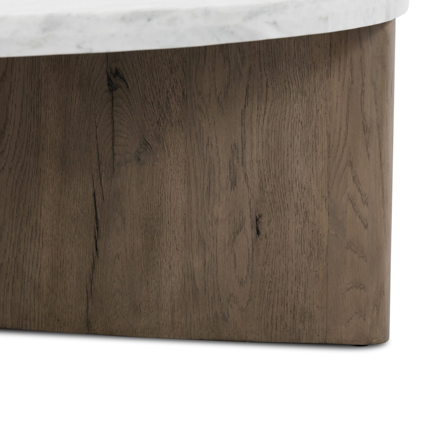 Toli coffee table - italian white marble/rustic grey veneer-rustic grey