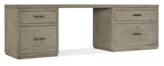 Linville falls 96" desk with small file and lateral file