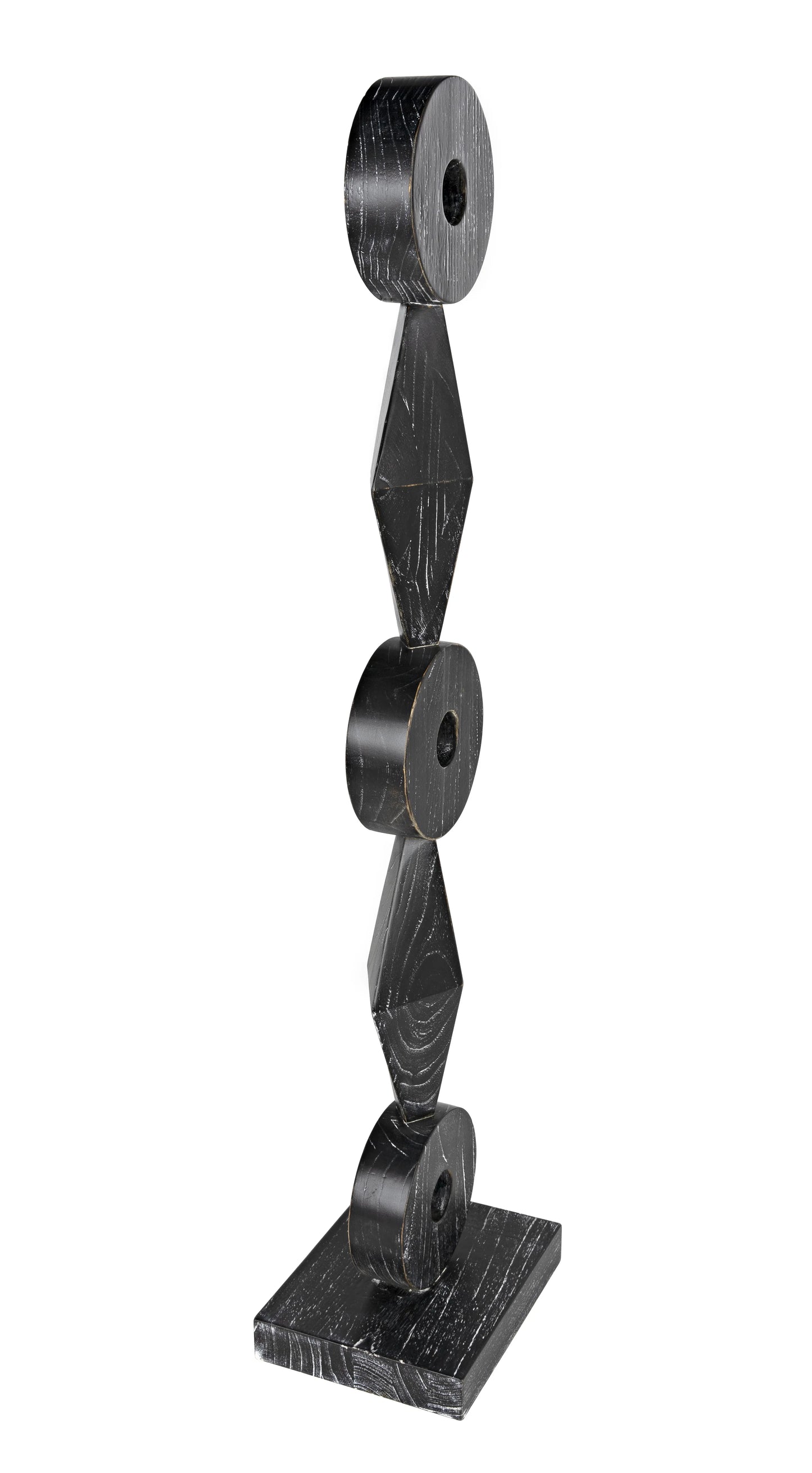 Totem sculpture, cinder black