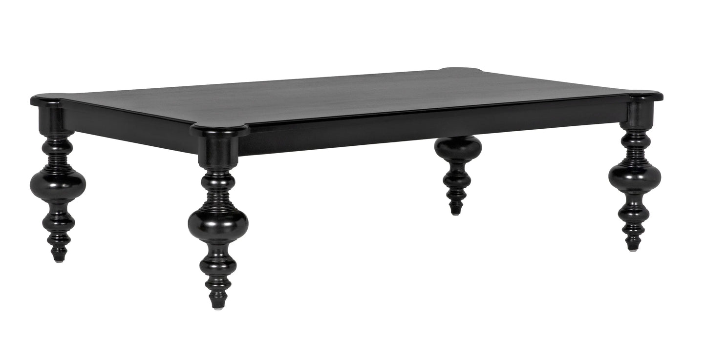 Graff coffee table, hand rubbed black