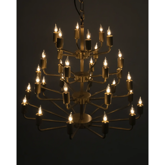 Montoro chandelier, antique brass