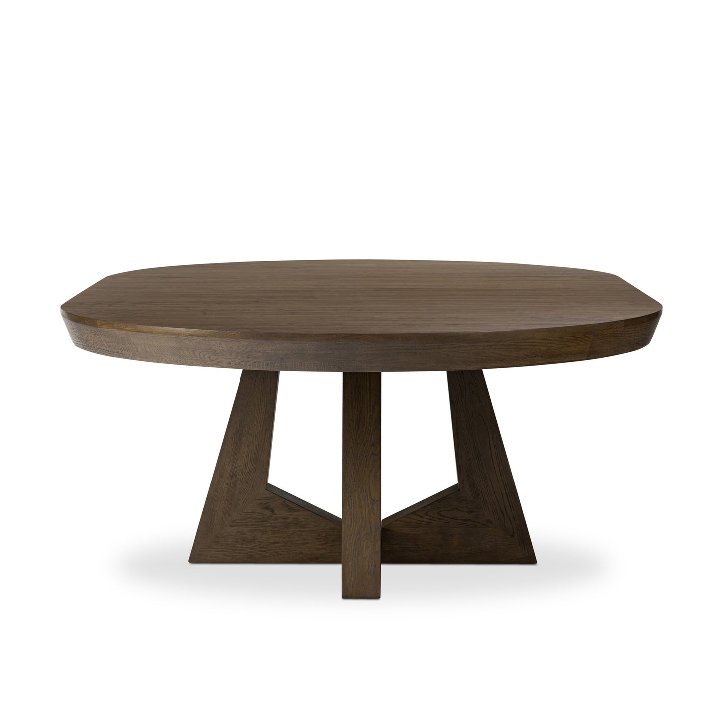 Zelda round extension dining table: fawn oak veneer-fawn oak