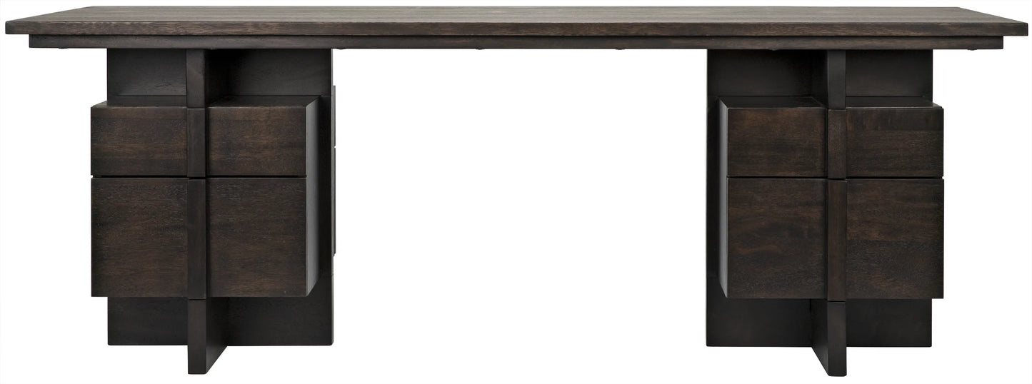 Bridge desk, ebony walnut