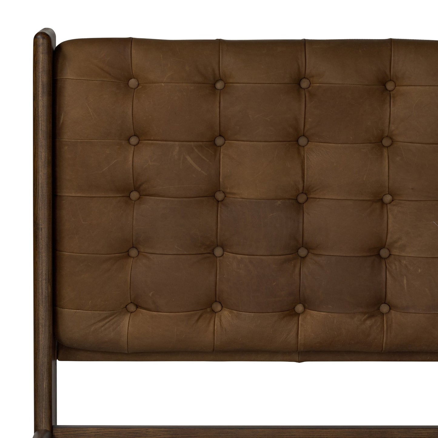 Halston bed: heirloom sienna-terra brown ash-terra brown ash veneer-queen