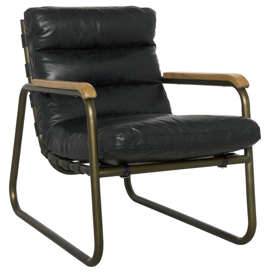 Cowhide arm chair